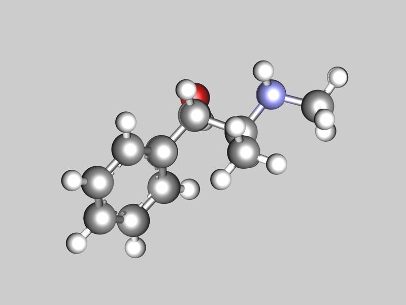 Pseudoephadrine molecule 3D model_4