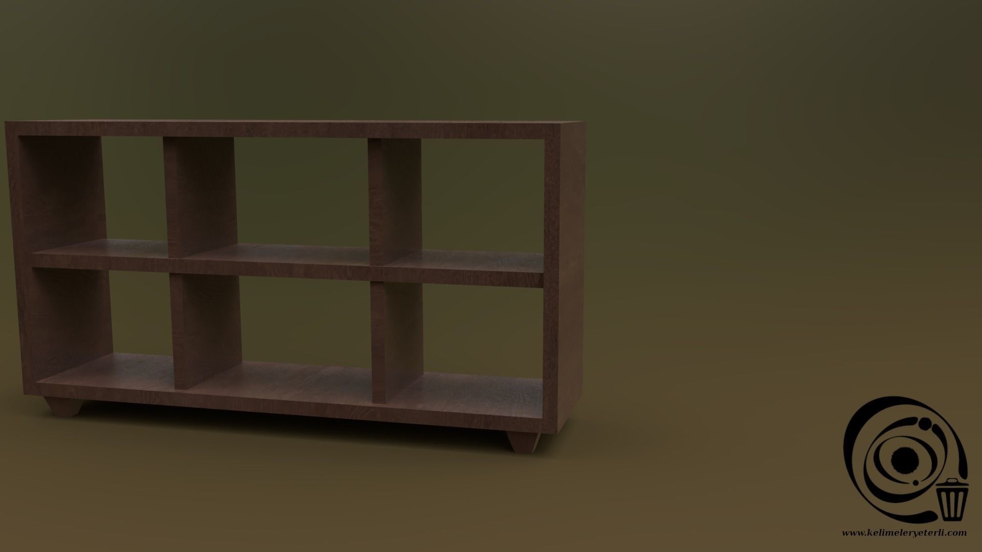 Console Table 02 Low-poly 3D model_1