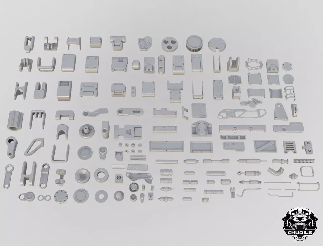 Industrial Kitbash Collection 3D model_0