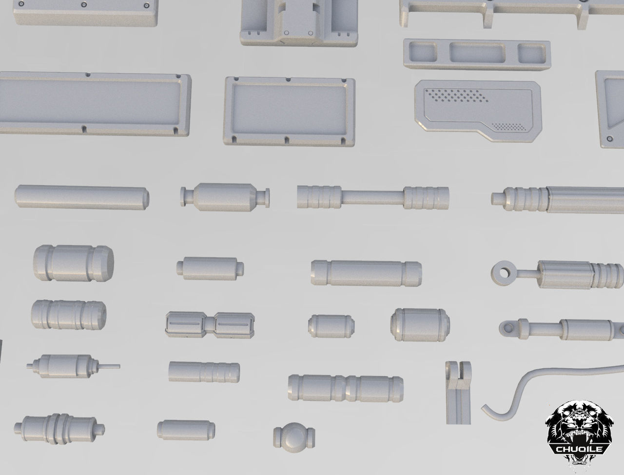 Industrial Kitbash Collection 3D model_5