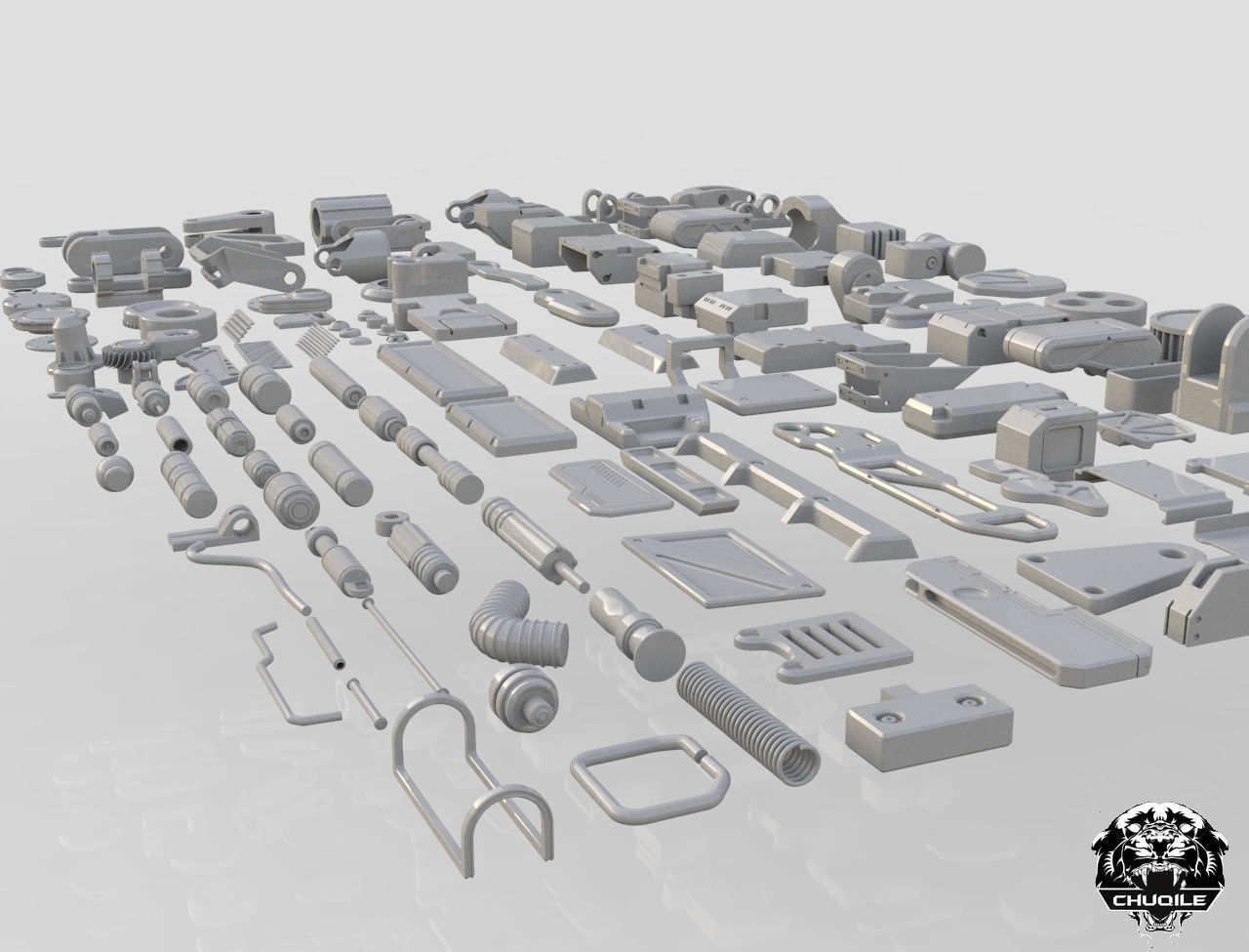 Industrial Kitbash Collection 3D model_3