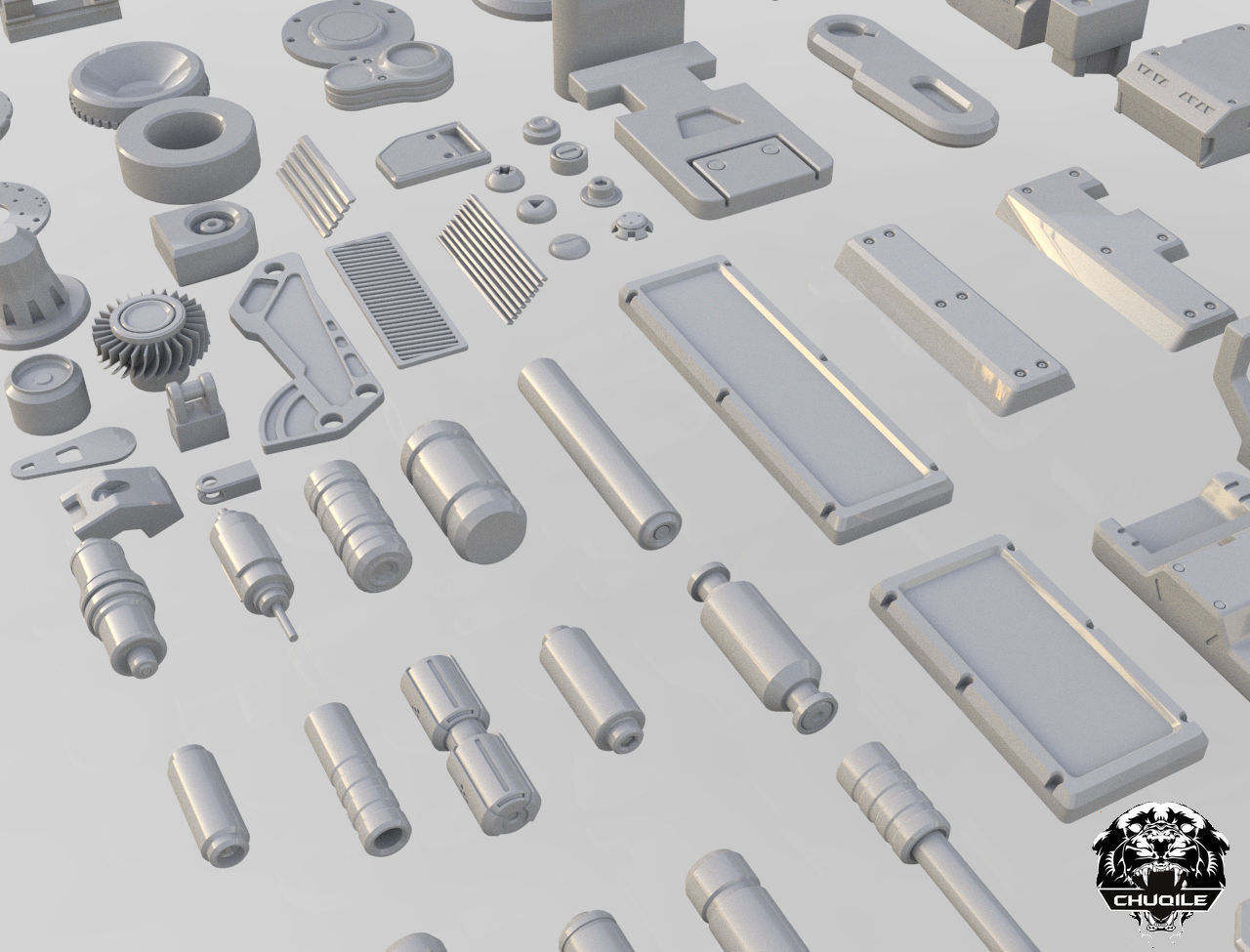 Industrial Kitbash Collection 3D model_12