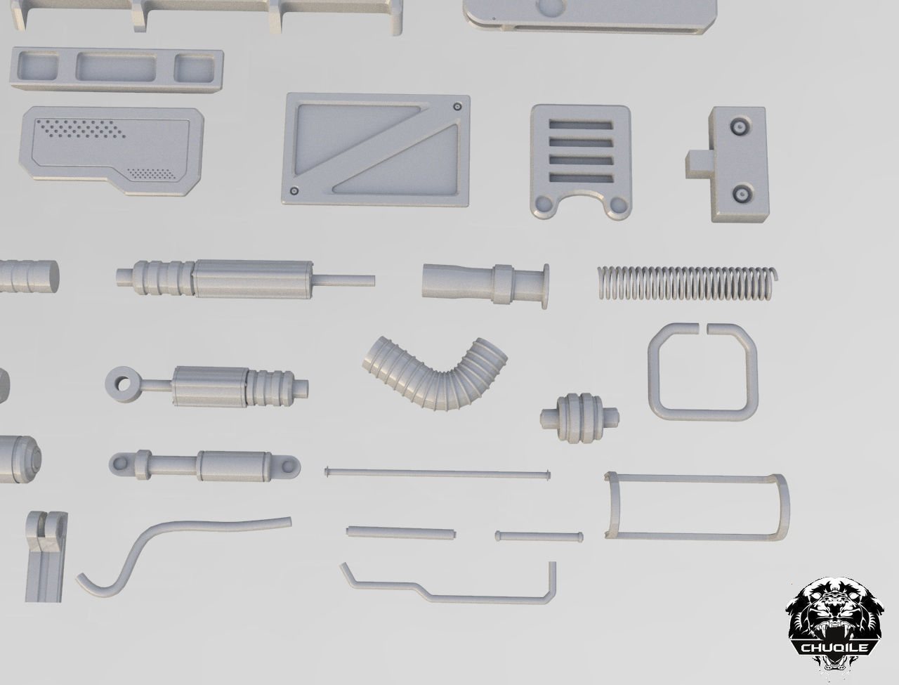 Industrial Kitbash Collection 3D model_10