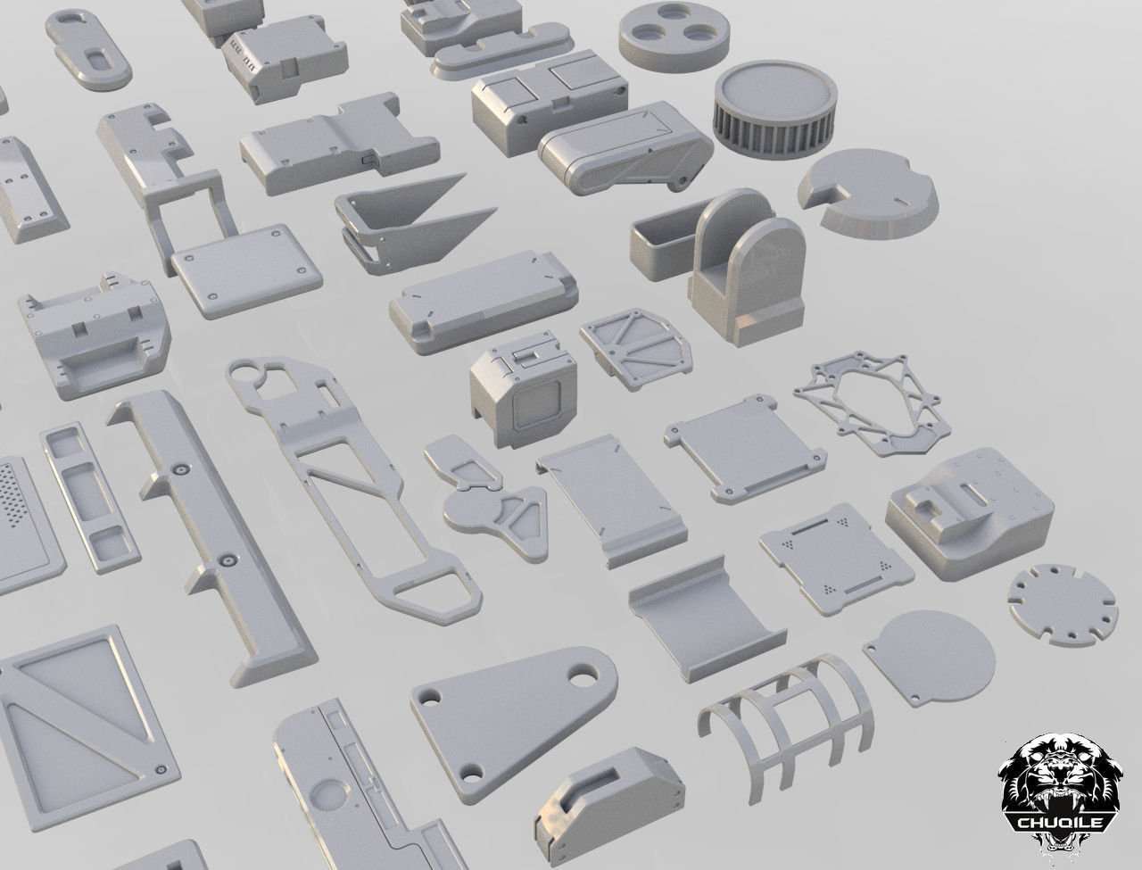 Industrial Kitbash Collection 3D model_8