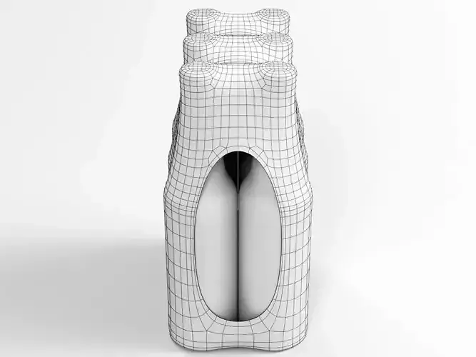 6 pack 330ml shrinkwrapped bottles 3D model 6