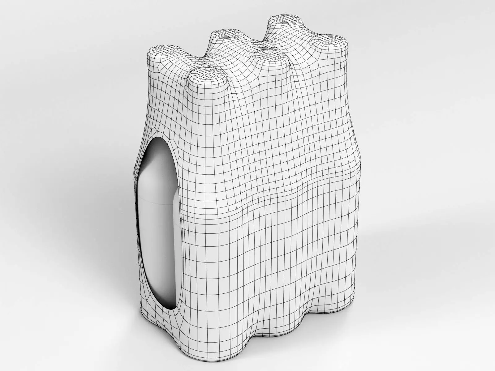 6 pack 330ml shrinkwrapped bottles 3D model_1