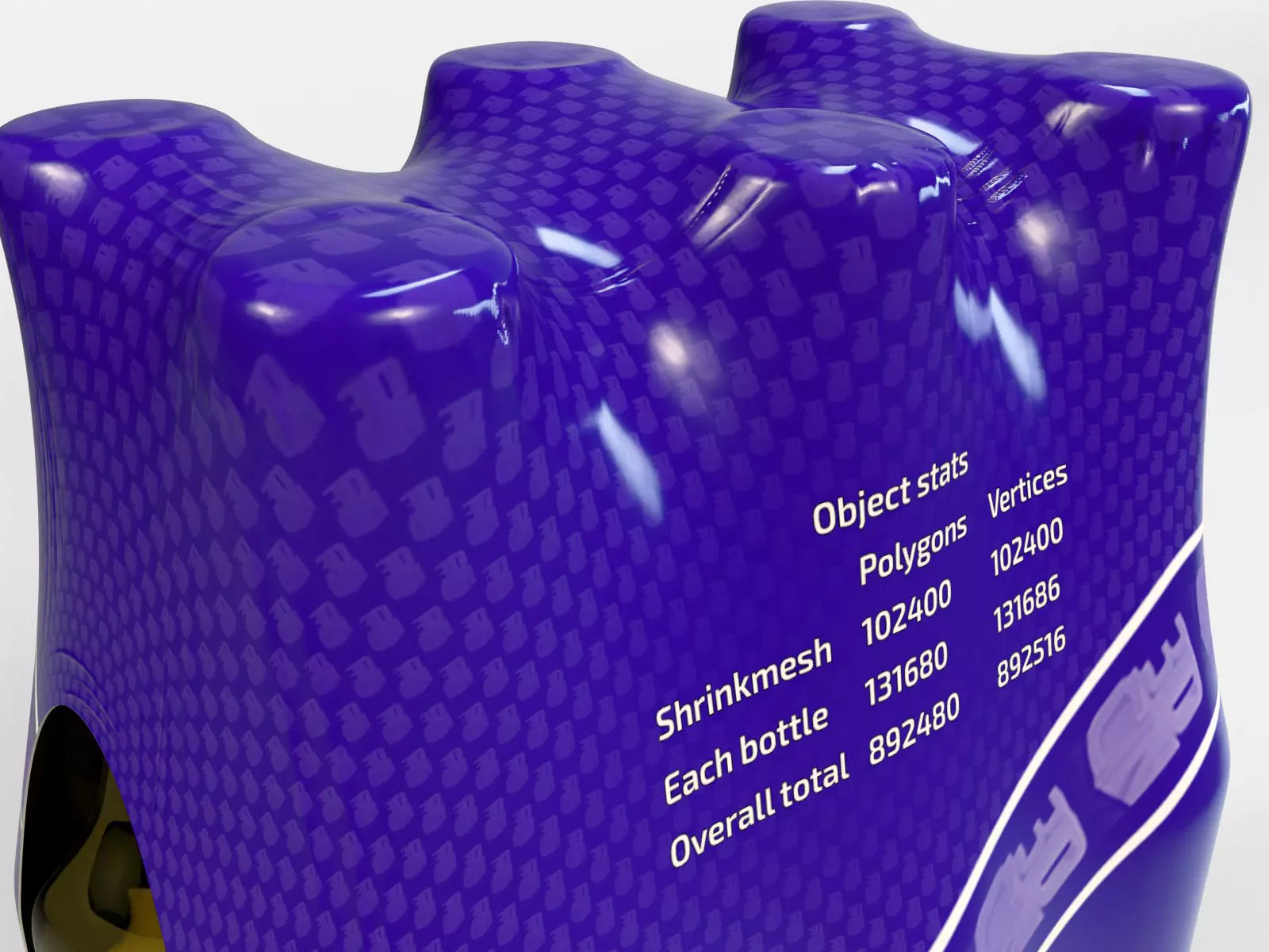 6 pack 330ml shrinkwrapped bottles 3D model_6