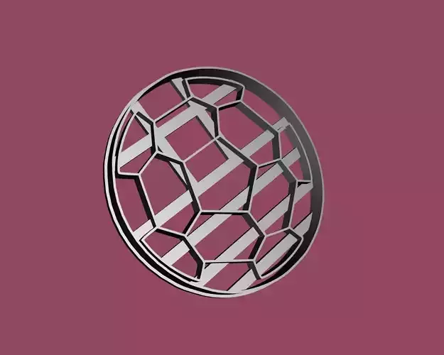 Soccer Ball Cookie Cutter 3D print model
