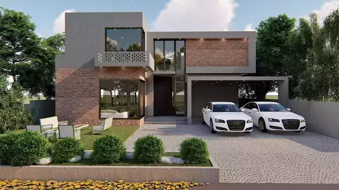 1 kanal house sketchup file render in lumion 3D model