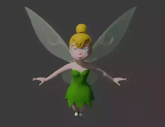 Tinkerbell Flying 3D print model