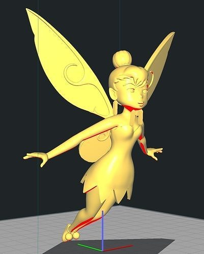 Tinkerbell Flying 3D print model