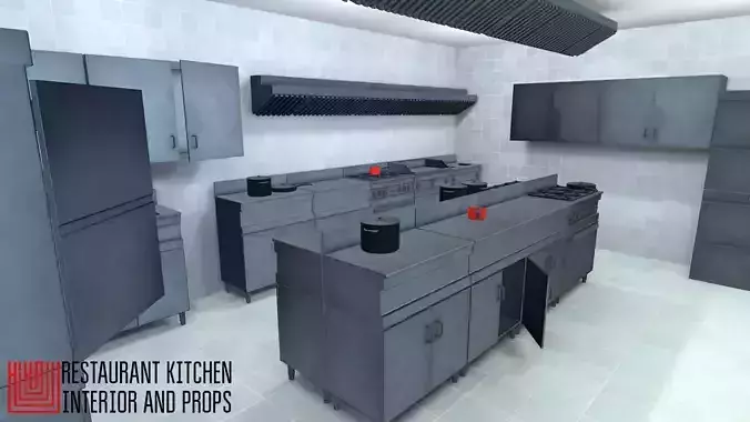 Restaurant kitchen - interior and props