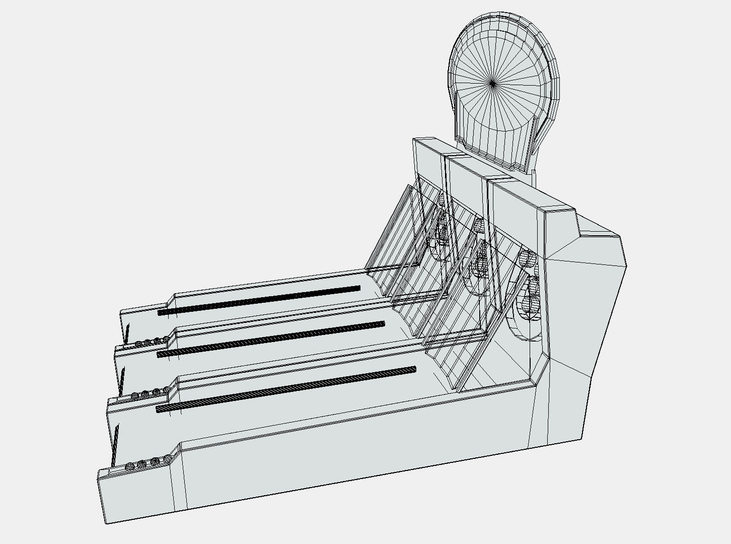 Low Poly PBR ICEFX bowling alley game machine Low-poly 3D model_10