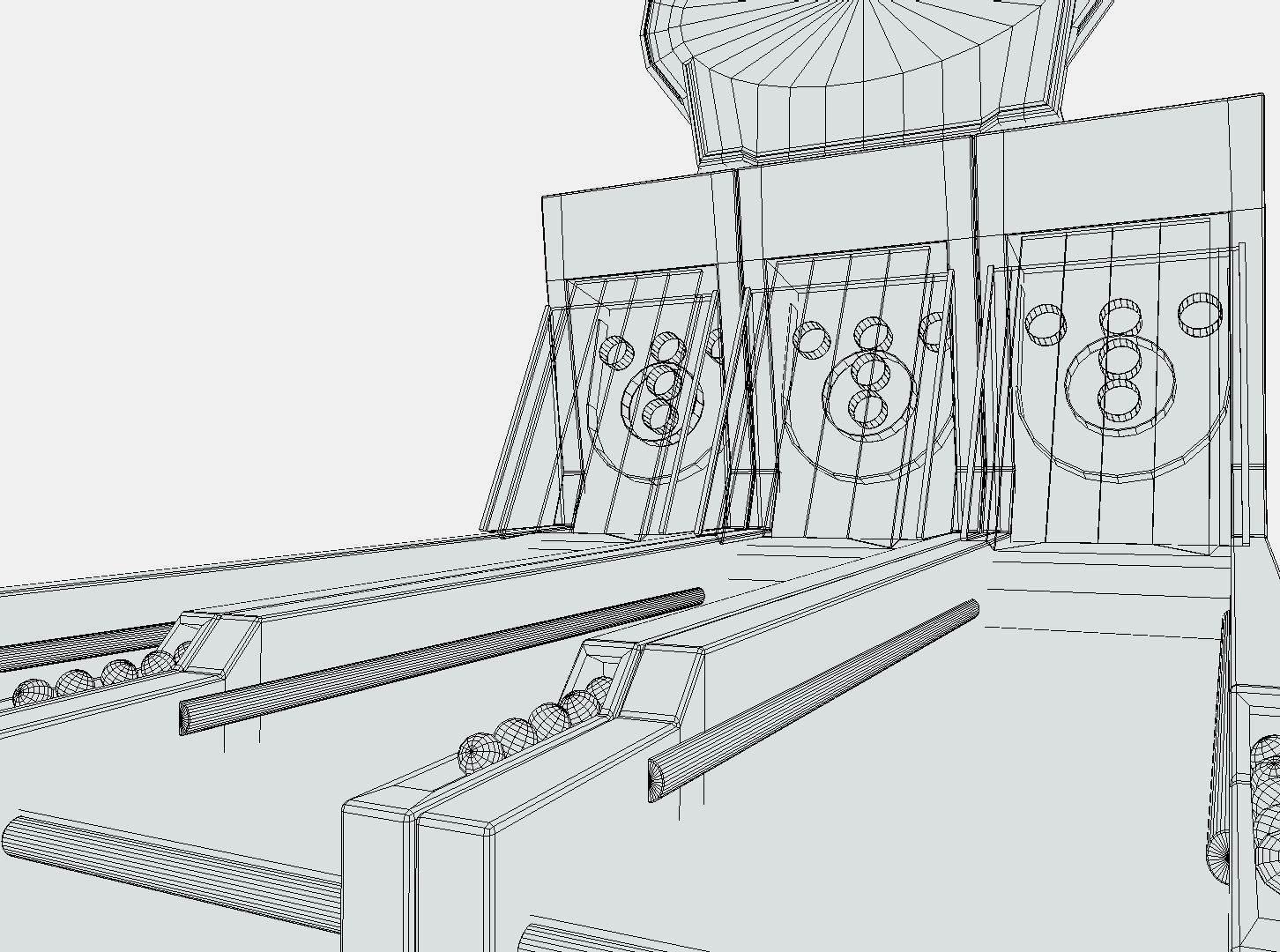 Low Poly PBR ICEFX bowling alley game machine Low-poly 3D model_11