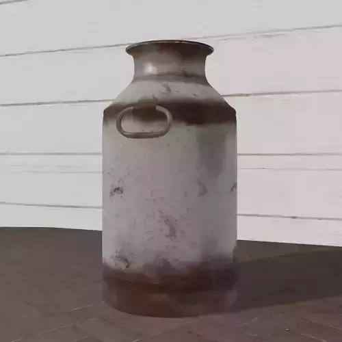 Old Milk Can Low-poly 3D model