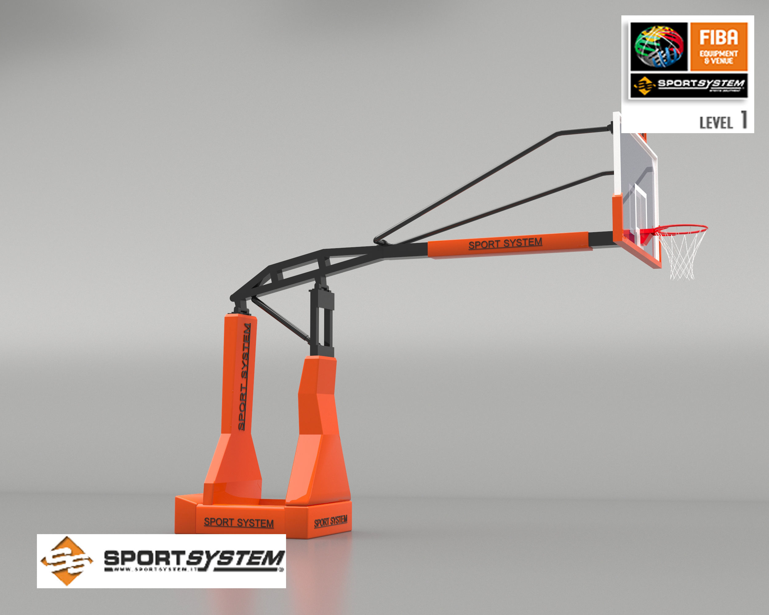 Portable basketball stand 3D model_13