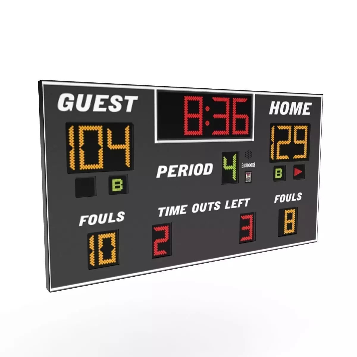 Scoreboard basketball 3D model_0