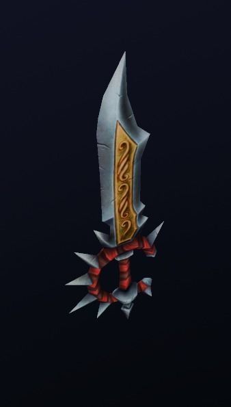Sword Hand Painted Low-poly 3D model_3
