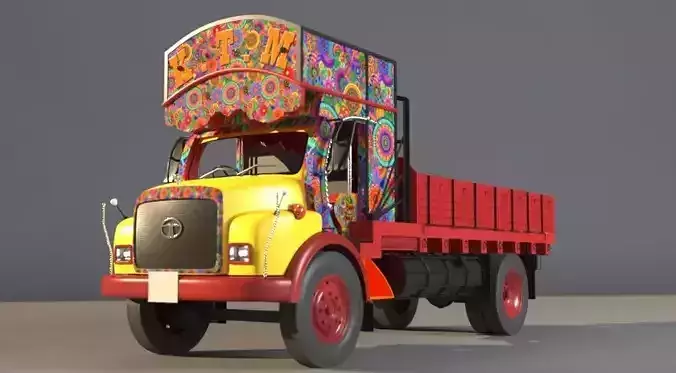 Lorry colorful truck 3D model