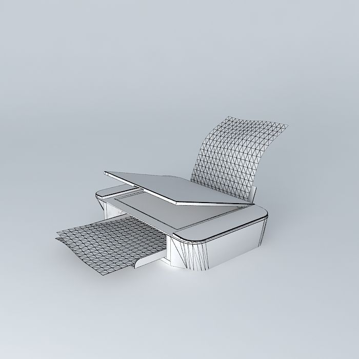 printer folding chair Free 3D model_4