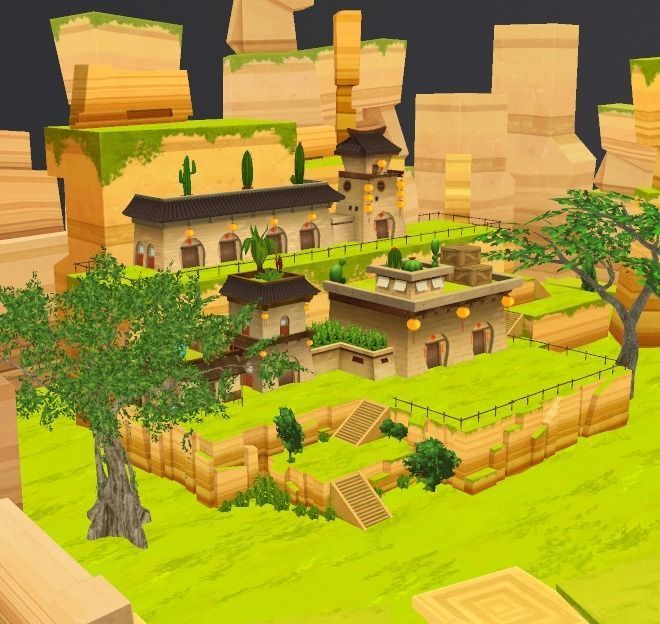 Enviroment China Low-poly 3D model_4