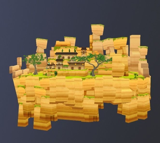 Enviroment China Low-poly 3D model_2