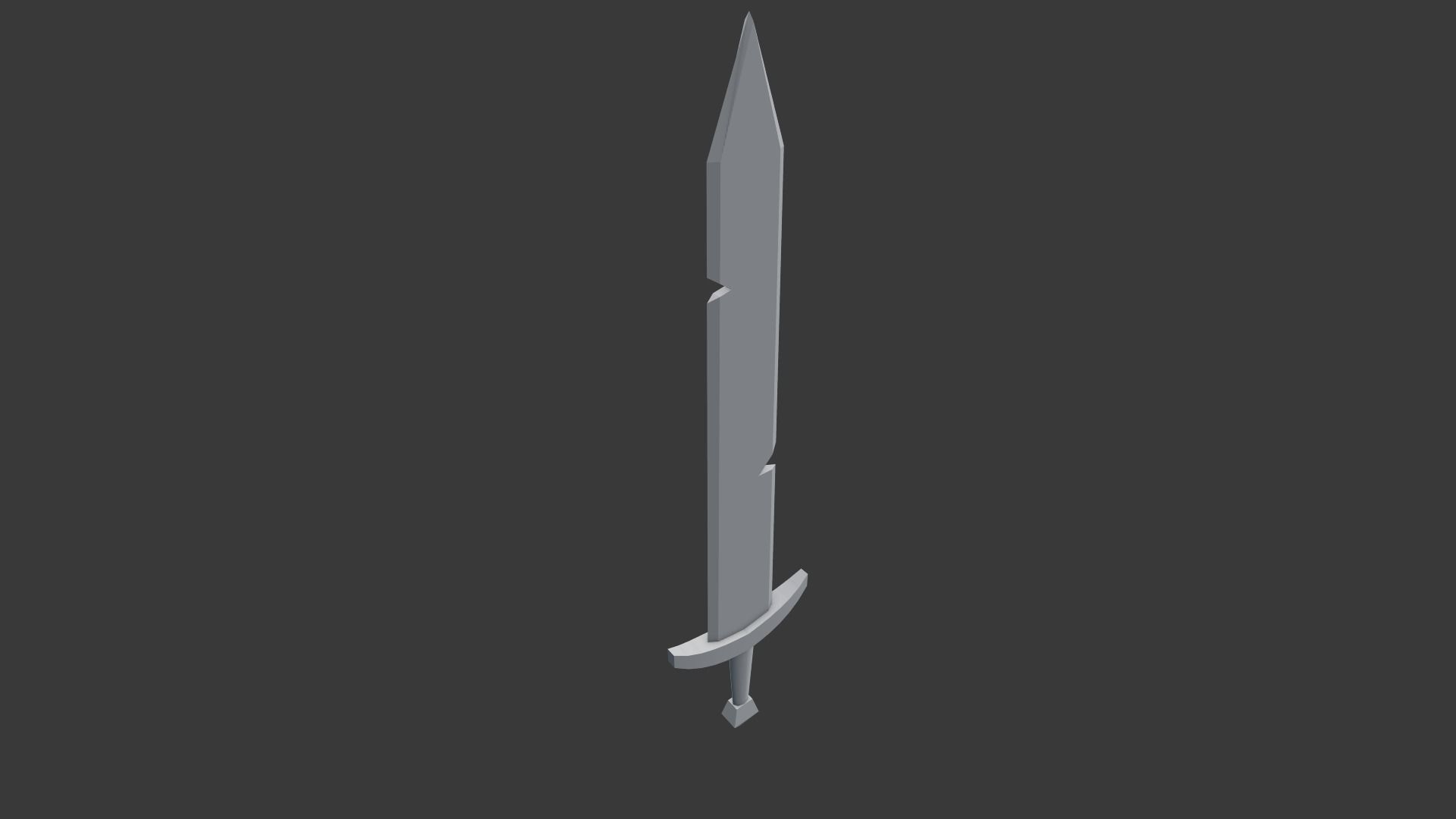 low poly sword Low-poly 3D model_3