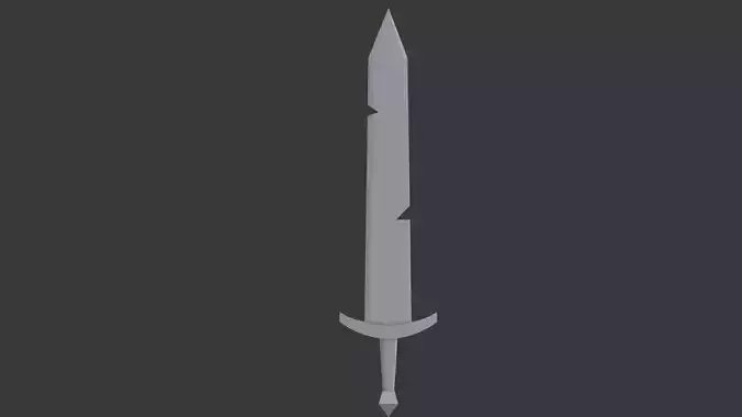 low poly sword