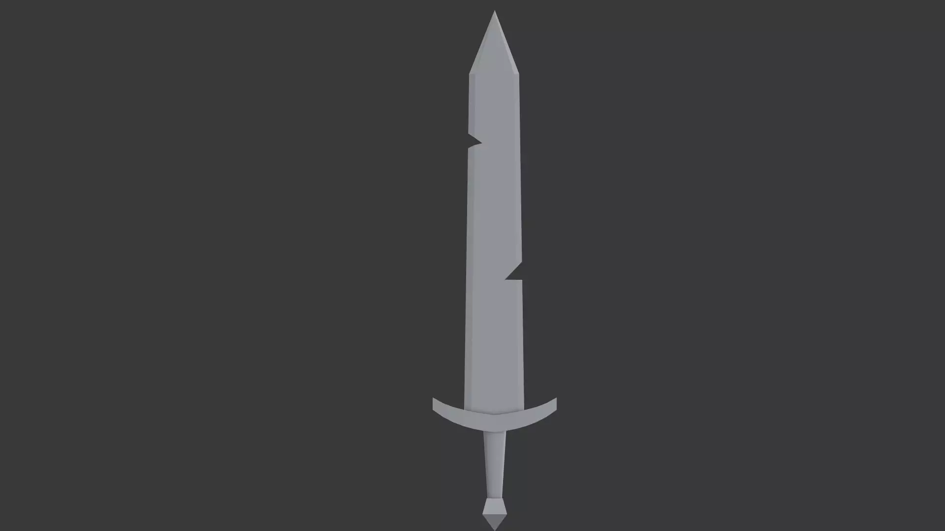 low poly sword Low-poly 3D model_0