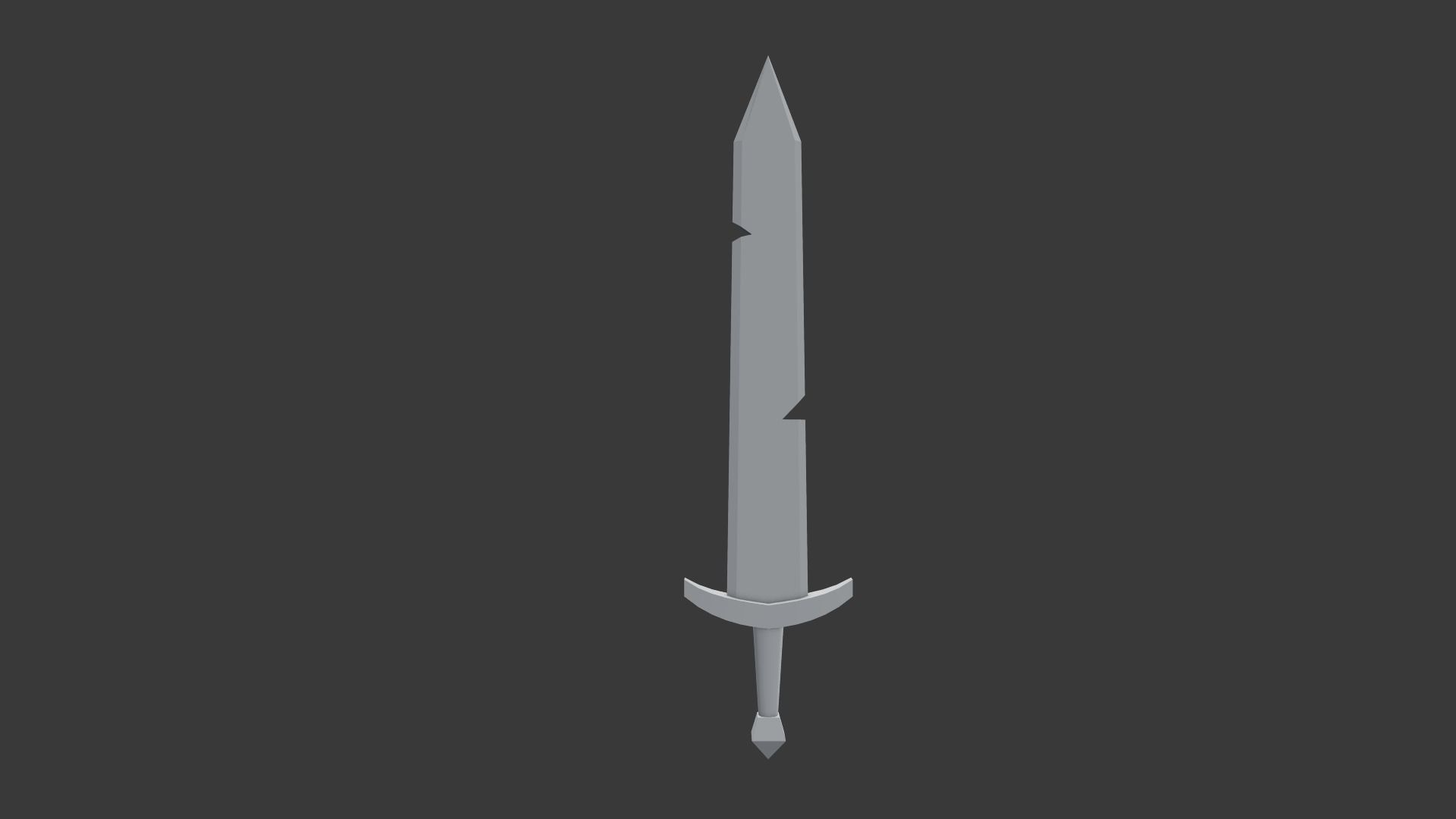 low poly sword Low-poly 3D model_4