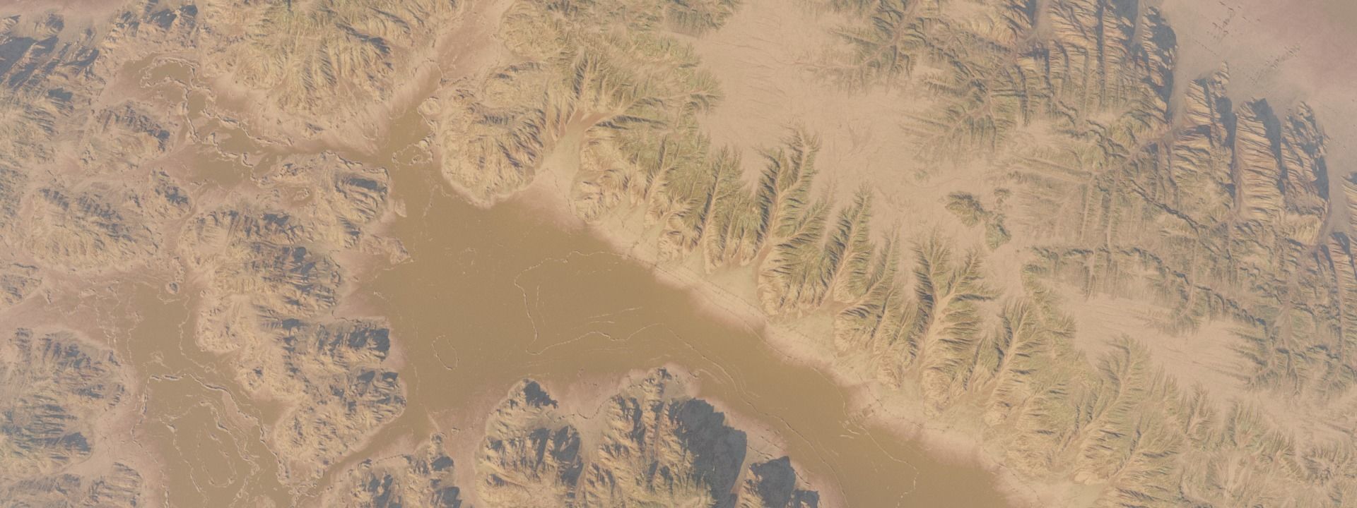 Small Canyon Desert Barren Rocky Landscape 3D model_13