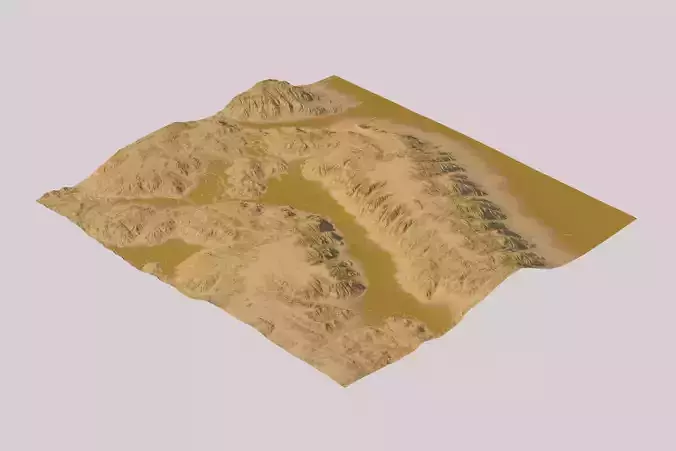 Small Canyon Desert Barren Rocky Landscape 3D model