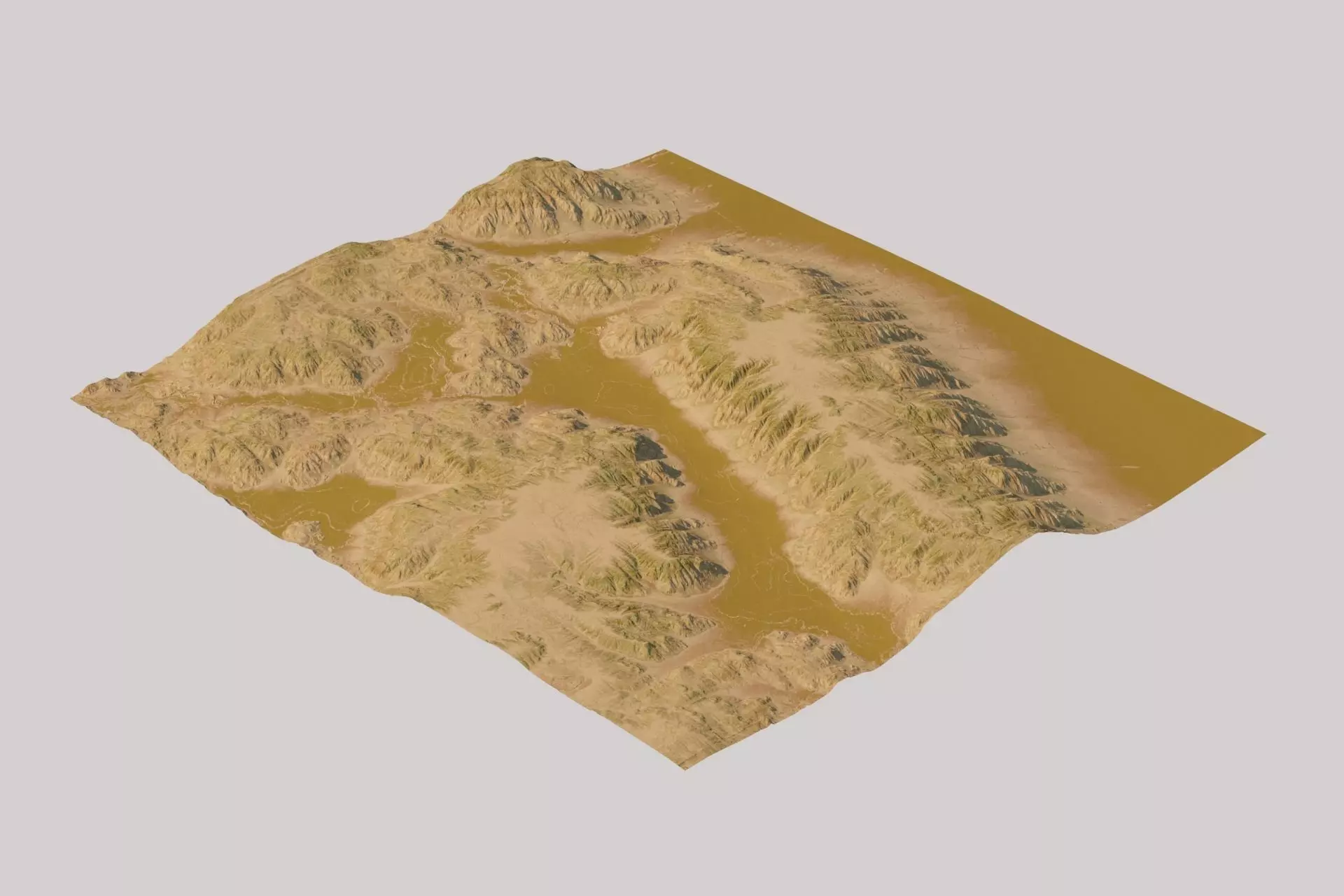 Small Canyon Desert Barren Rocky Landscape 3D model_0