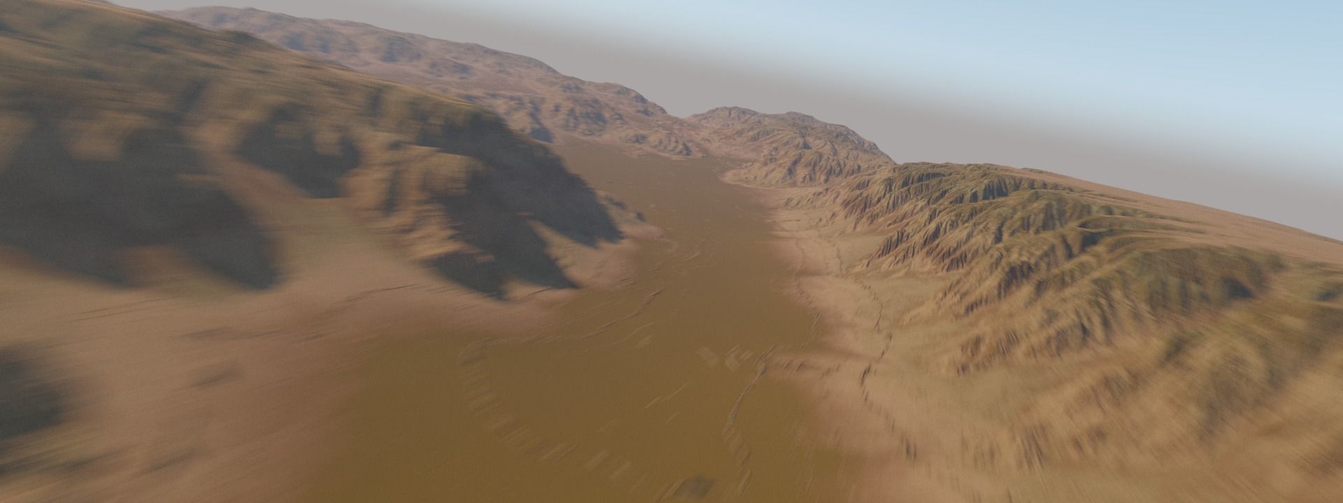 Small Canyon Desert Barren Rocky Landscape 3D model_11