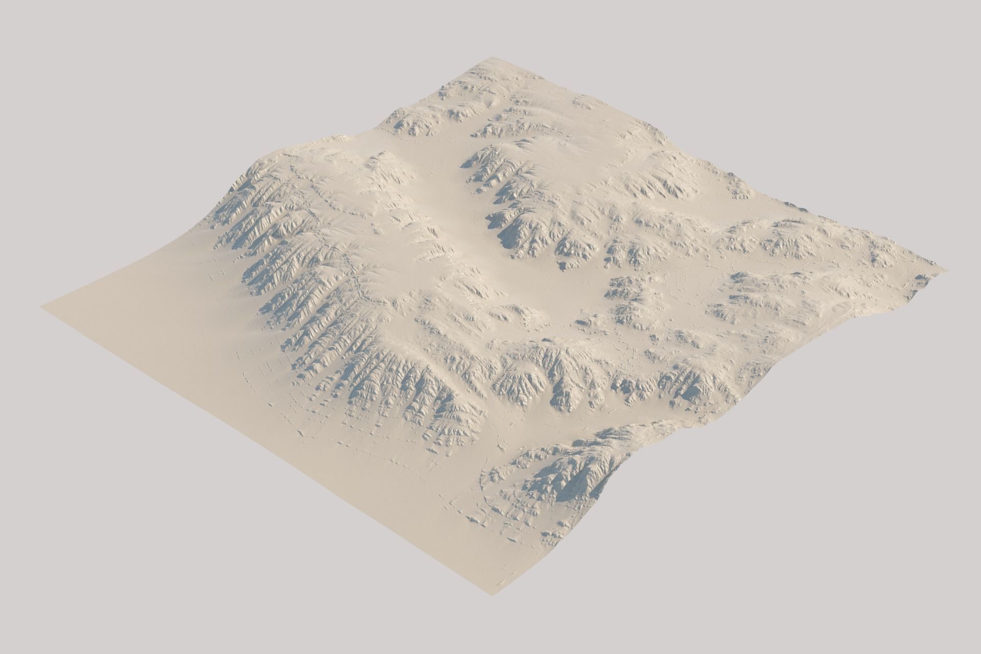 Small Canyon Desert Barren Rocky Landscape 3D model_6