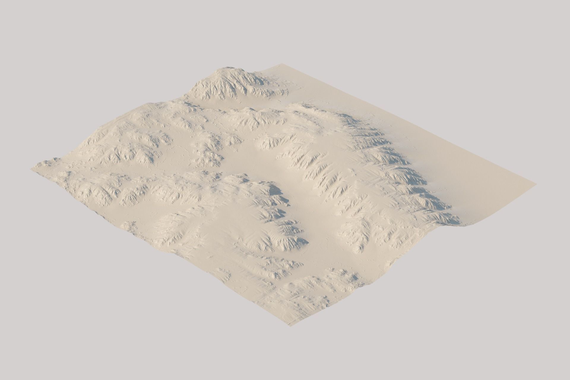 Small Canyon Desert Barren Rocky Landscape 3D model_2