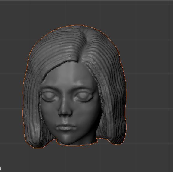 Alita battle angel statue version 3D print model_12
