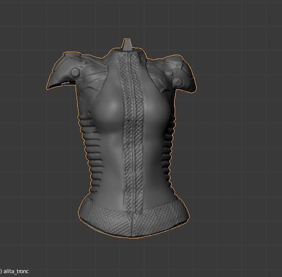 Alita battle angel statue version 3D print model_13
