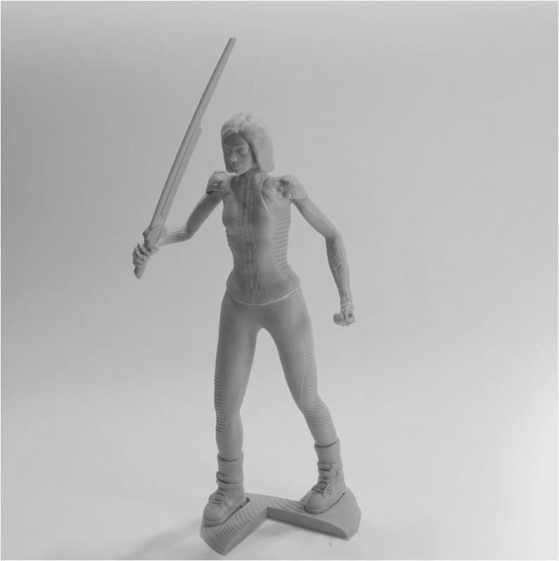 Alita battle angel statue version 3D print model_1