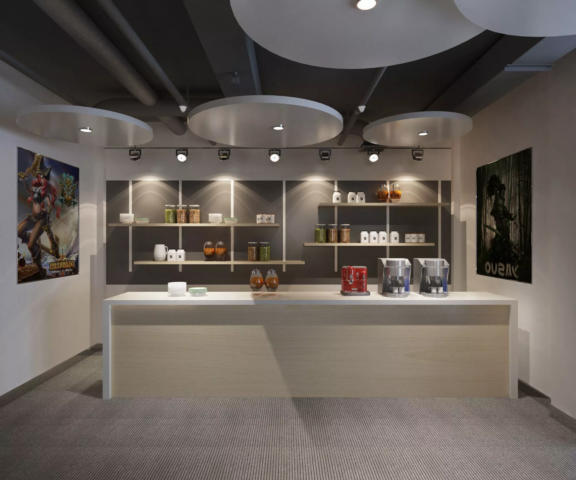 Decoration For cafe 3D model_0