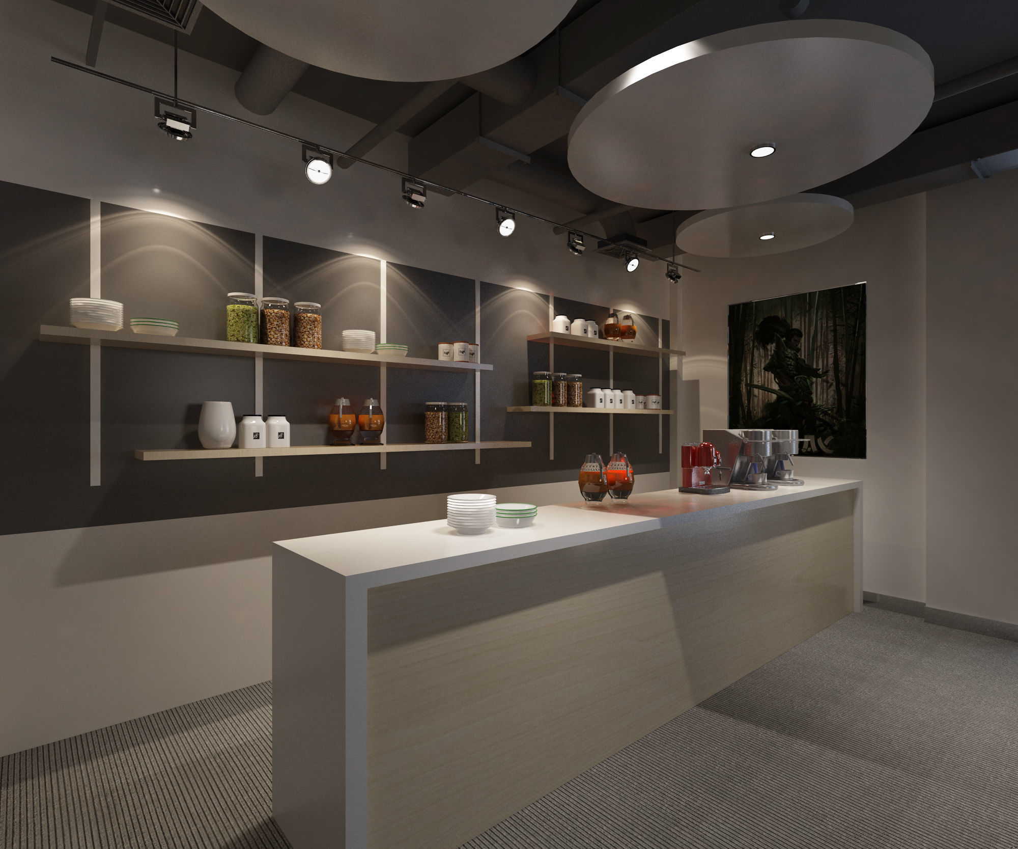 Decoration For cafe 3D model_1