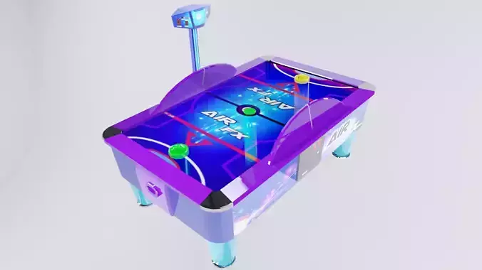 Low Poly PBR Air Hockey Low-poly 3D model