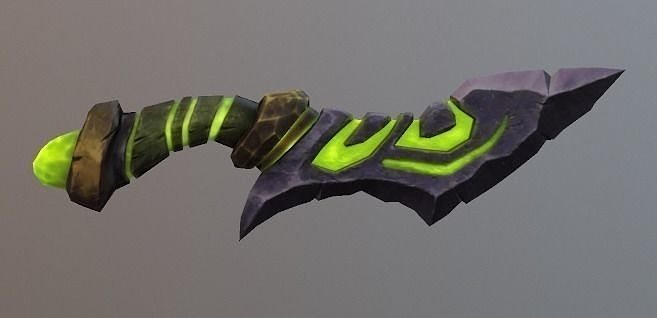 Rock Sword Dagger Low-poly 3D model