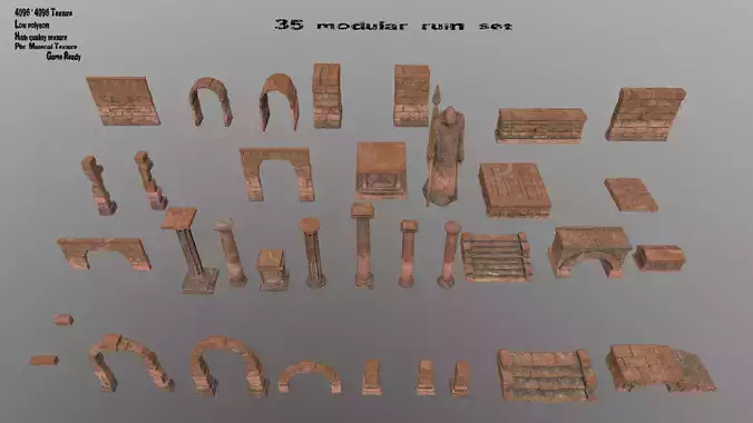 old ruin set 