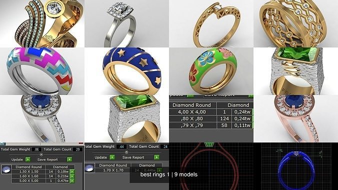 best rings 1 3D Model Collection