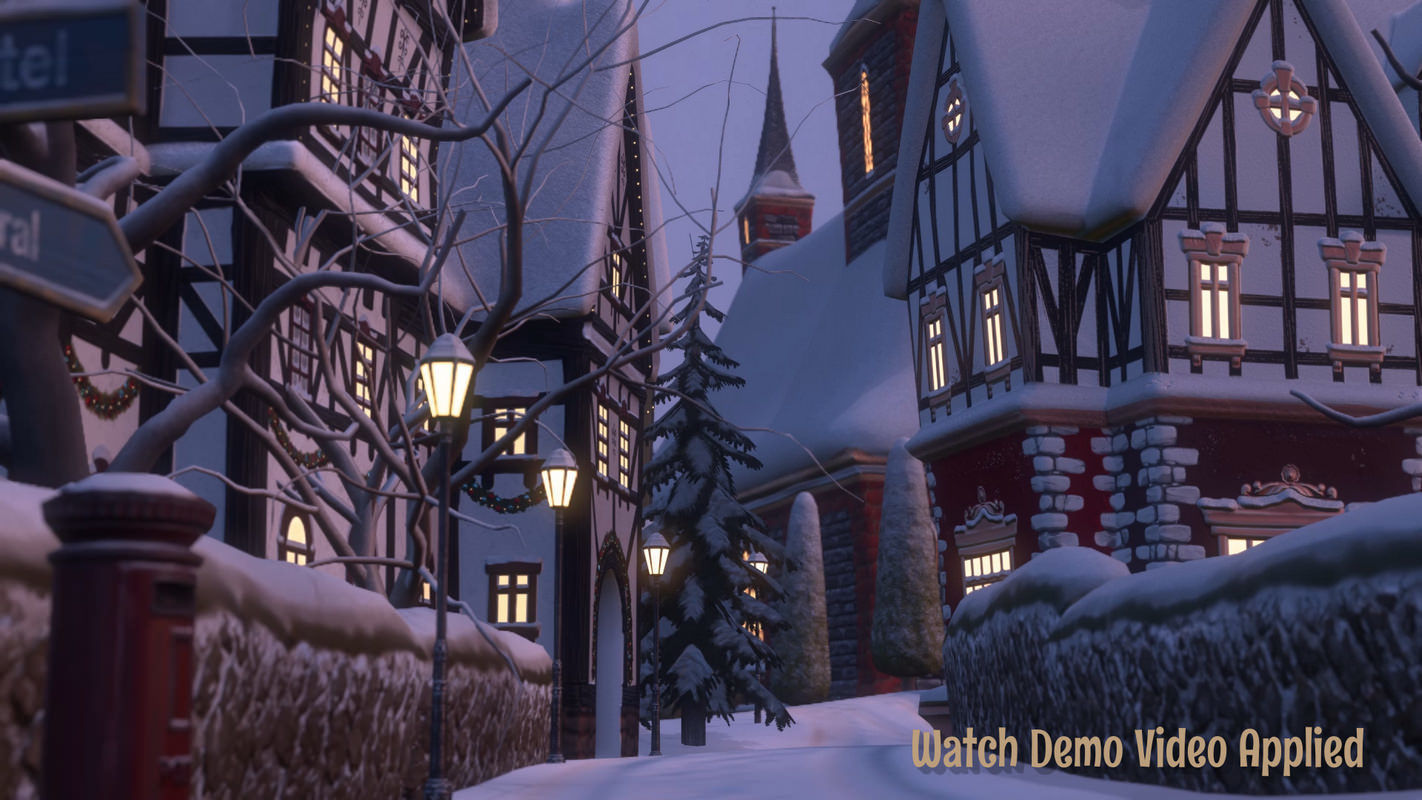 Winterville set Low-poly 3D model_46