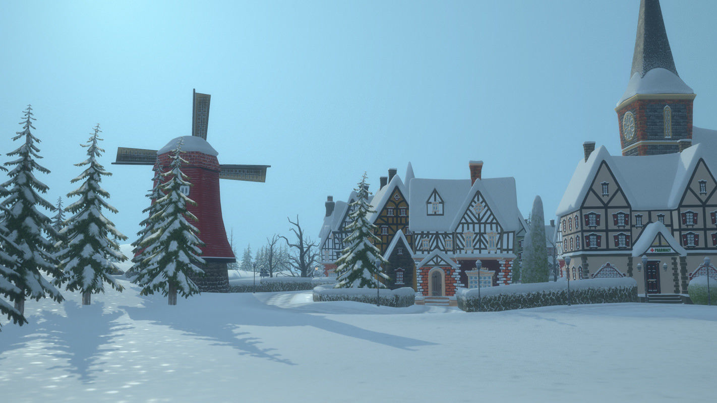 Winterville set Low-poly 3D model_28