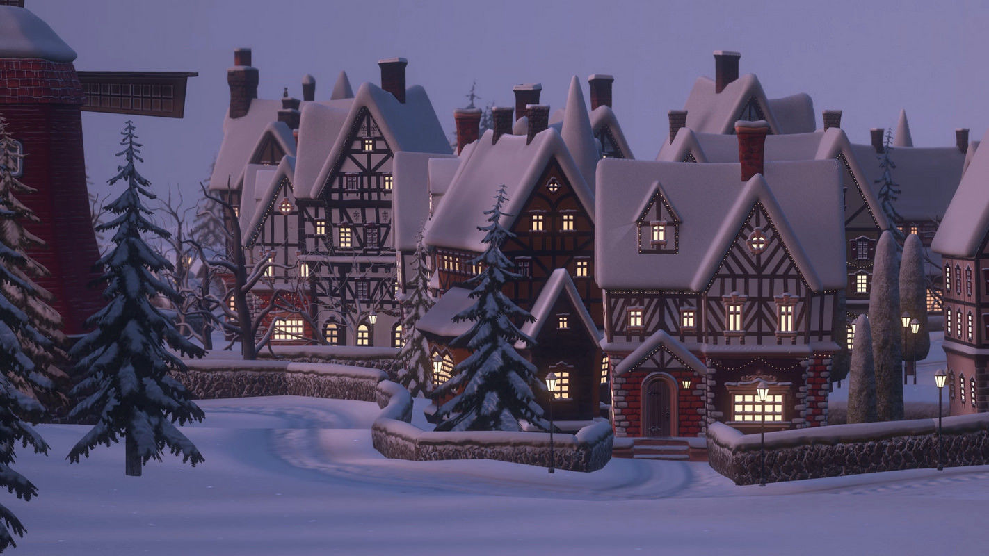 Winterville set Low-poly 3D model_44