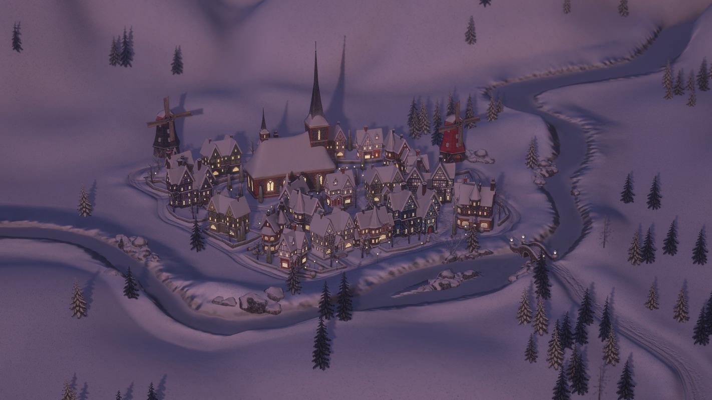 Winterville set Low-poly 3D model_43