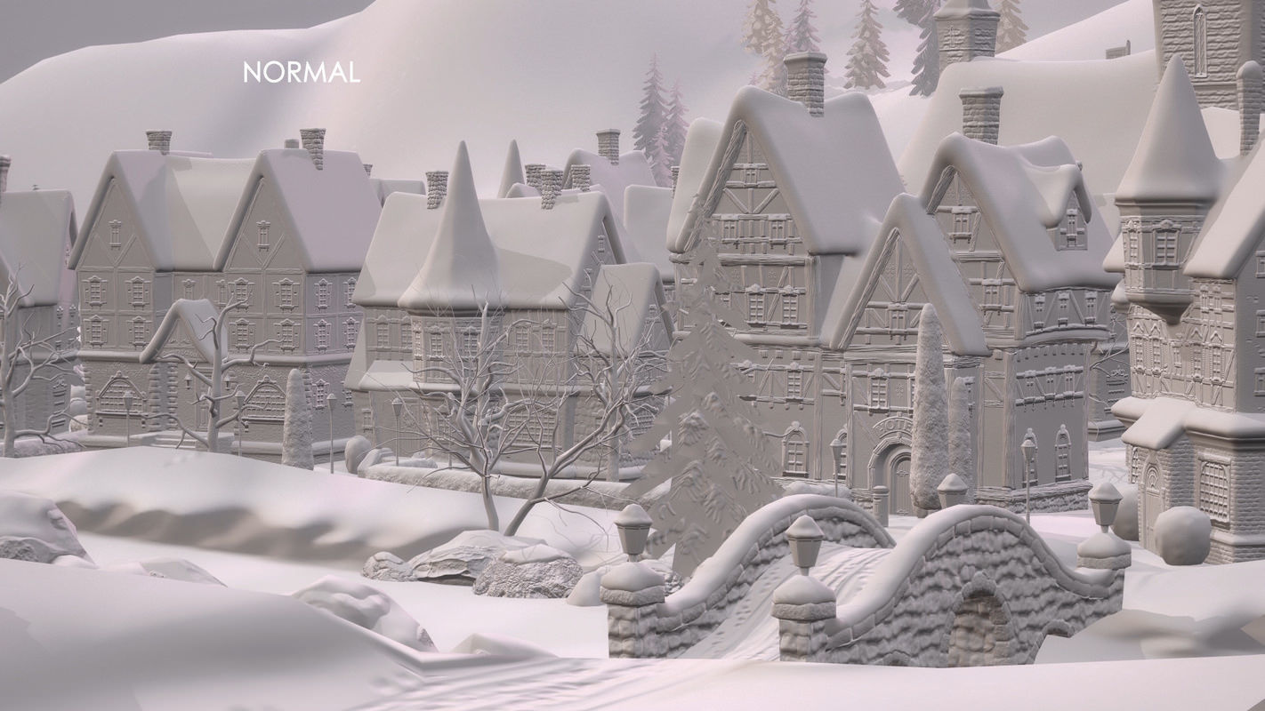 Winterville set Low-poly 3D model_74